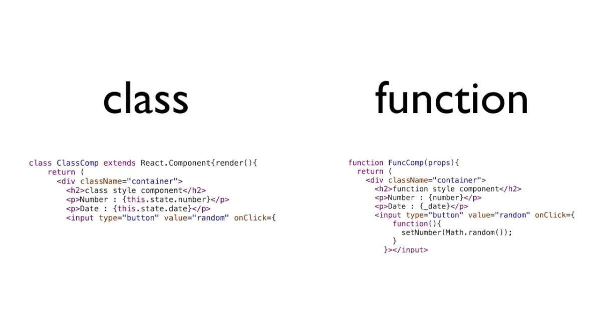 featured image thumbnail for post (vuejs/react) 클래스class형과 함수function형 간단 비교